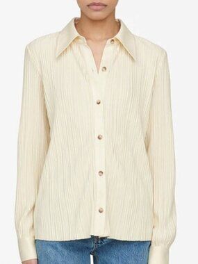 Anine Bing Nuri Button-Front Shirt size M